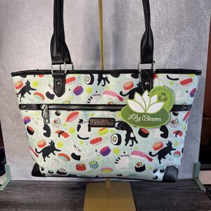 NEW Lily Bloom Sushi And Cats Janet Tote Purse hand bag